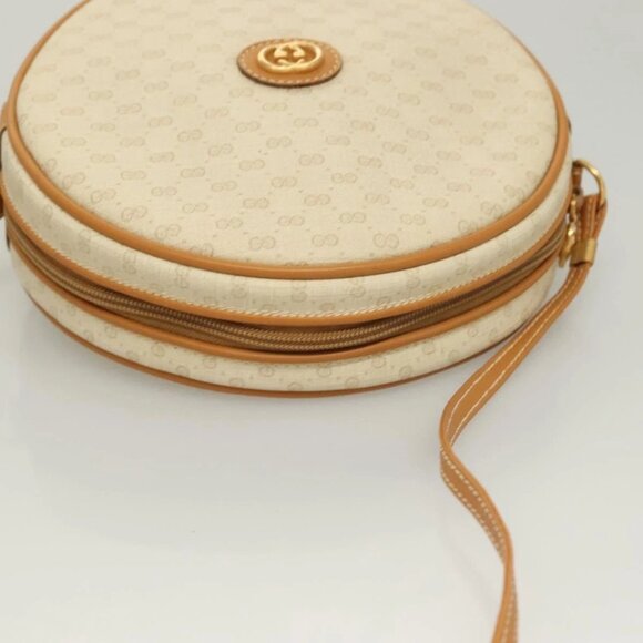 GUCCI Micro GG Supreme Shoulder Bag PVC Beige Gold 007 115 0088 Auth BA3970 - Picture 6 of 16